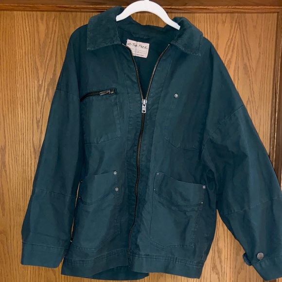 Free People Jackets & Blazers - Free People Teal Utility Jacket